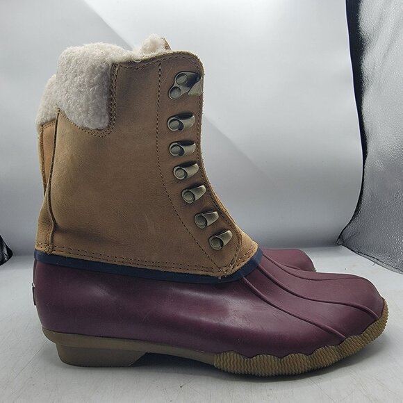 Sperry Boots Womens 8 Brown Saltwater Cozy Winter Casual Walking STS85401 - Picture 13 of 13